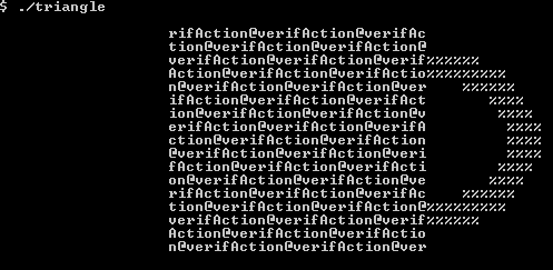 Triangle, the program's output